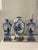 1920s 1920s Delft Blue Three Vase Mantle Set For Sale - Image 5 of 5