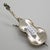 Metal Large Vintage Italian Handmade Silver Violin and Bow Figurine with Stand from Angini, Arezzo, Italy, 1980s For Sale - Image 7 of 14