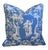 French Country French Country Romantic Blue & White Toile Feather/Down Pillow For Sale - Image 3 of 5