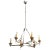 Italian 1920s Art Deco Gilt Iron Chandelier For Sale