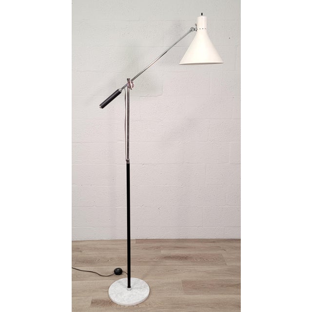 Arteluce Single-Arm White Adjustable Floor Lamp For Sale - Image 9 of 12