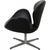 Vintage Swan Chair in Black Leather by Arne Jacobsen, 1960s For Sale - Image 4 of 18