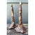 Coffee Vintage Hand Made Faux Bois Ceramic Lamps - A Pair For Sale - Image 8 of 12