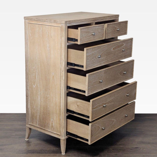 Modern Arhaus Pearson Light Wood 6-Drawer Dresser With Metal Knobs For Sale - Image 3 of 10