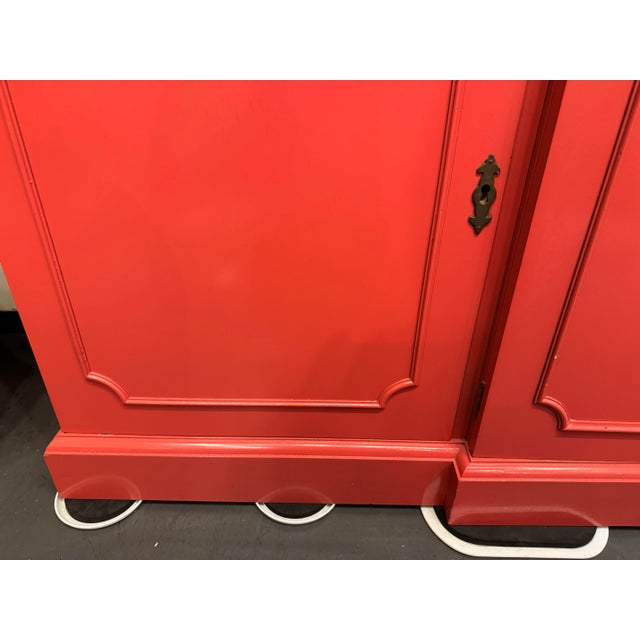 1920s Antique Glass Cabinet For Sale - Image 10 of 11