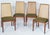 Mid-Century Modern Mid Century Modern Cane Back Dining Chairs in the Style of Milo Baughman for Dillingham Seat of 4 For Sale - Image 3 of 12