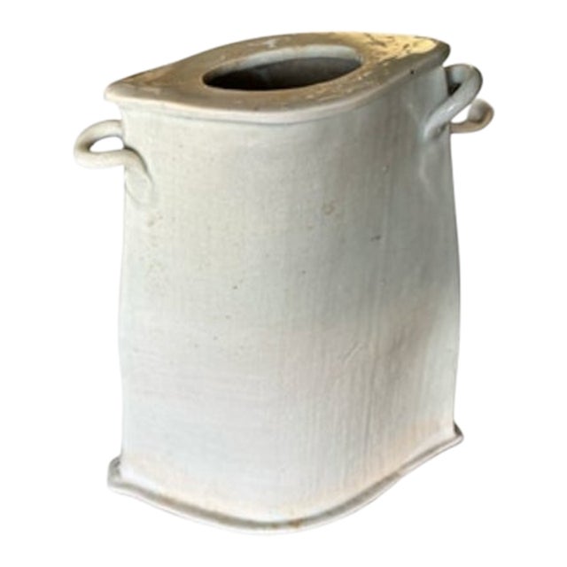 Mid 20th Century Artisan Ceramic Vase For Sale