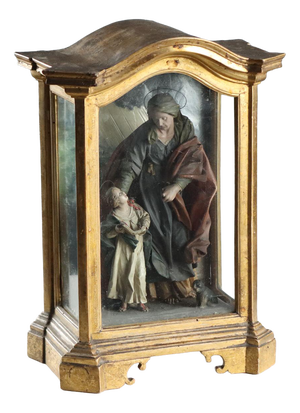 Case with Wax Sculpture of Saint Anne and the Virgin Mary