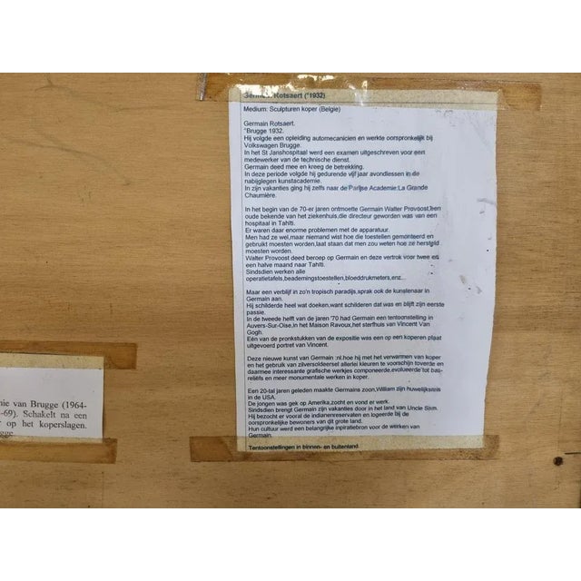 Copper Copper Painting by Germain Rotsaert, 1960s For Sale - Image 8 of 9