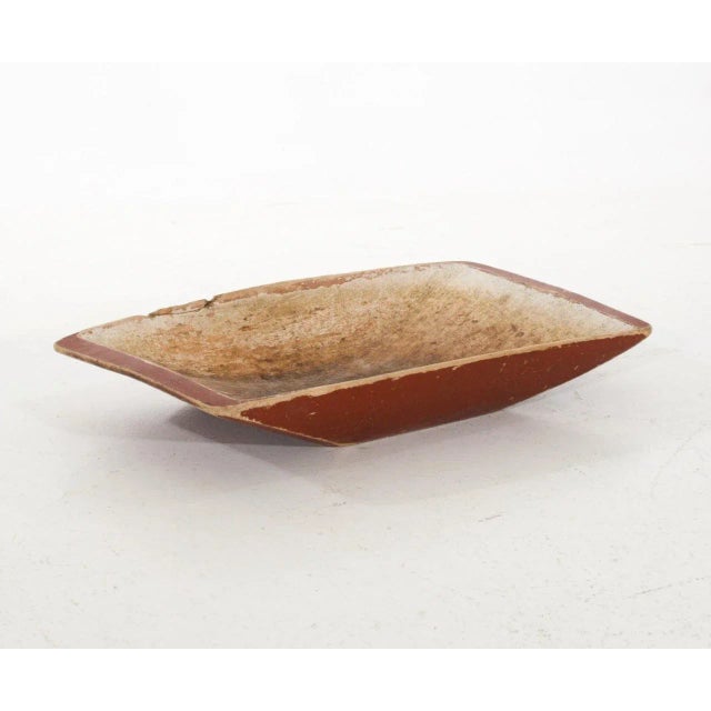 Swedish wooden bowl, signed, circa 1810 h. 12 w. 72 d. 41 cm h. 4.7 w. 28.3 d. 16.1 in