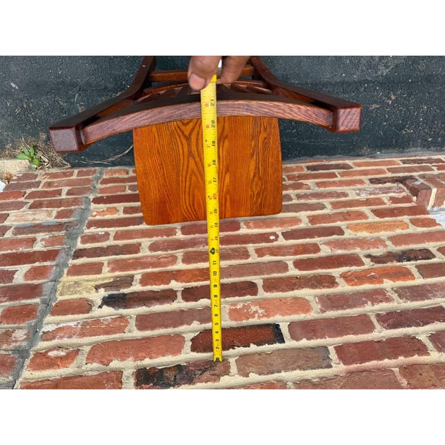 Late 20th Century Art & Craft Style Mission Oak Dining Chairs For Sale - Image 13 of 16