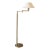 Vintage Walter Von Nessen Attr. Brass Floor Lamp With Swing Arm For Sale