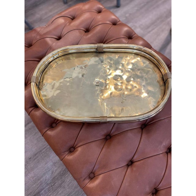 Large Oval Brass Tray, 1970s For Sale - Image 3 of 12