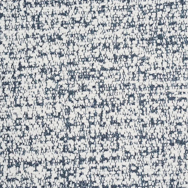 Contemporary SAMPLE - Schumacher Zuzu Indoor/Outdoor Fabric In White On Navy For Sale - Image 3 of 3