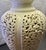 Mid 20th Century Vintage Hollywood Regency White Reticulated Ceramic Temple Jar Table Lamps - A Pair For Sale - Image 5 of 8