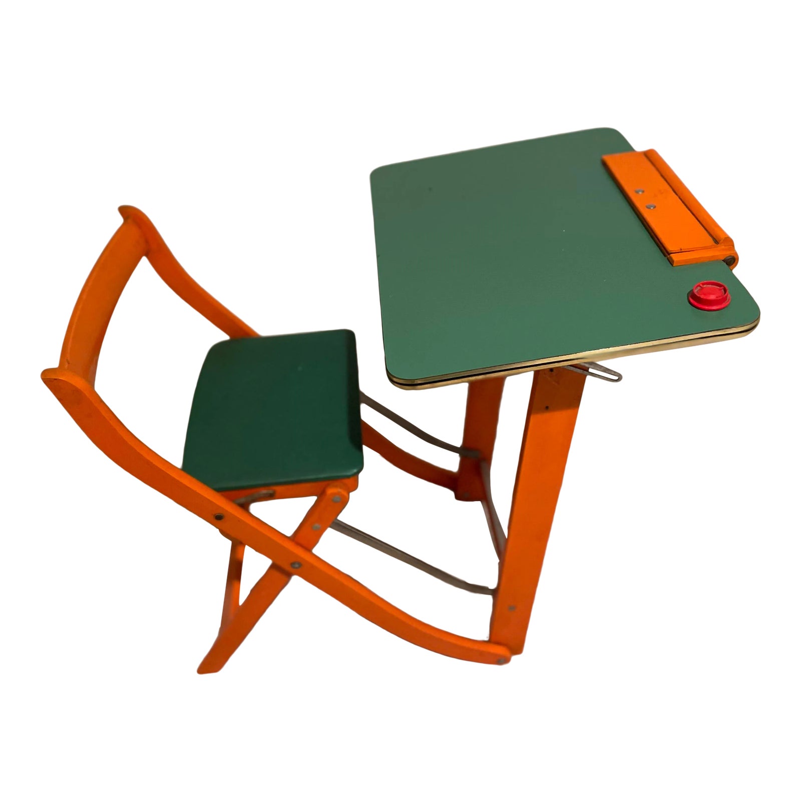 1950s MidCentury Fratelli Reguitti Child’s FoldUp Desk & Chair Chairish