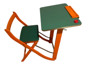 1950s Mid-Century Fratelli Reguitti Child's Fold-Up Desk & Chair
