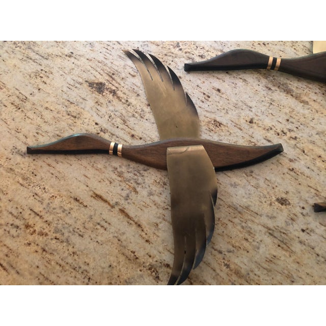 Flying Geese Wood And Metal Wall Decor Set Of 3 Chairish