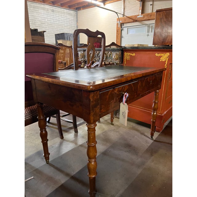 Louis Philippe Mahogany Document Desk With Leather Faced Drawers For Sale - Image 11 of 14