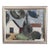 1967 Mid-Century Modern Swedish "House by the Trees" Vintage Landscape Oil Painting, Framed For Sale