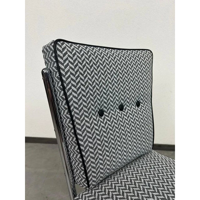 1970s Mid-Century Modern Tubular Steel Chair by Jozsef Peresztegi, 1970s For Sale - Image 5 of 11