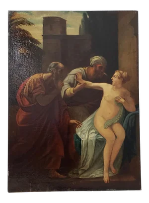 19th Century Old Master "Susanna and the Elders" After Martinelli