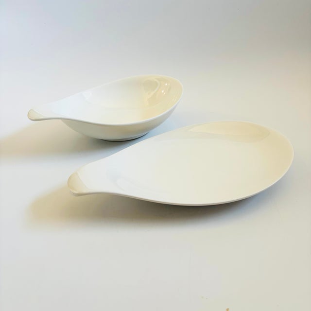 Mid Century Eva Zeisel Hallcraft Lugged Serving Bowl and Platter Set - "Tomorrows Classic" - Set of 2 For Sale In San Francisco - Image 6 of 12