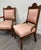 Pink Antique Victorian Eastlake Carved His and Hers Parlor Chairs - Pair For Sale - Image 8 of 11