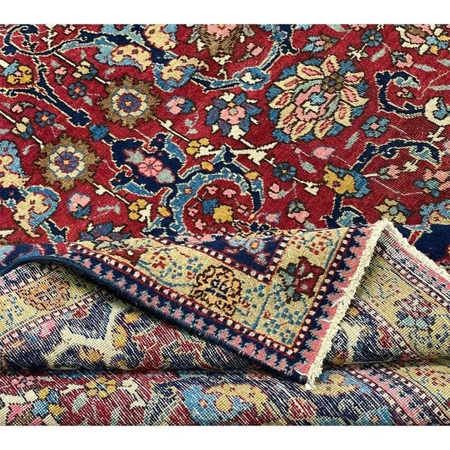 Traditional 1940s Old Persian Tabriz Area Rug 8’6″ X 11’4″ For Sale - Image 3 of 12