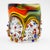 Gorgeous Murano dimpled crumpled glass millefiori tumbler. Made with murrine glass and embossed with silver leaf and...