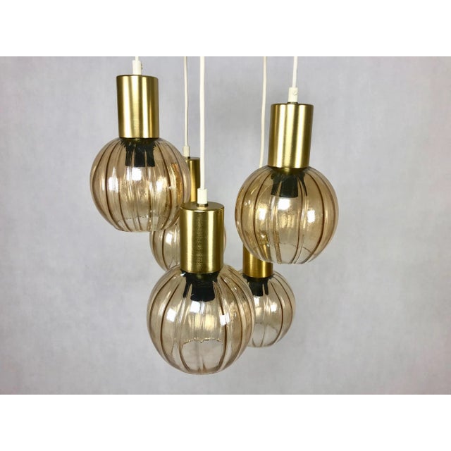 Glass West German Cascade Chandelier, 1970s For Sale - Image 7 of 9