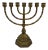 Brass Seven-Branched Candleholder Menorah, 1950s For Sale