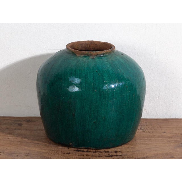 Antique Chinese Green Vase For Sale - Image 4 of 5