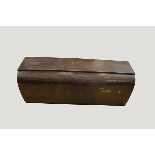 Andrianna Shamaris Super Smooth Petrified Wood Log Bench For Sale - Image 4 of 6