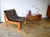 Brown Vintage Brutalist Corduroy Lounge Chair, 1970s For Sale - Image 8 of 10