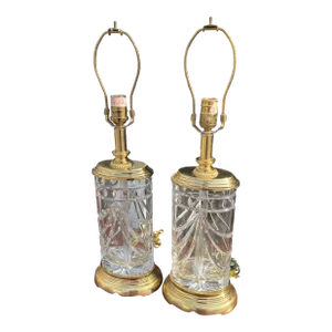 1970s Waterford Crystal Lamps - a Pair