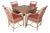Vintage McGuire Card Table Dining Table & Four McGuire Bamboo Chairs For Sale