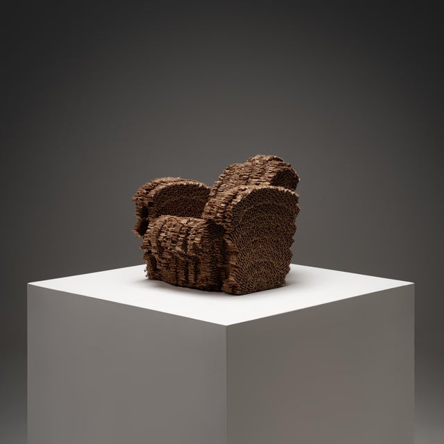 Set of Little Beaver Miniature Chair with Ottoman by Frank Gehry for Vitra, 1996 For Sale - Image 6 of 8