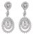 Vintage Diamond 18k White Gold Dangle Earrings, A Pair For Sale