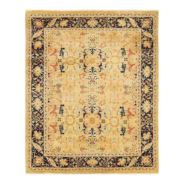 Mogul Collection Hand-Knotted Area Rug - Green 8' 4" x 10' 3" For Sale - Image 4 of 4