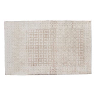 Distressed Harlequin Oushak Rug - 4'8" x 7'6" For Sale