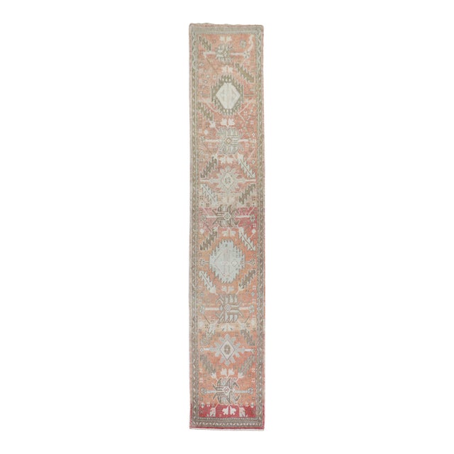 Narrow Antique Oushak Runner, 2' X 10'10'' For Sale