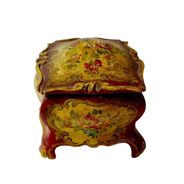 Wood Early 20th Century Footed Venetian Box For Sale - Image 7 of 9