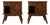 Mid-Century Modern Wooden Nightstands, 1940s, Set of 2 For Sale