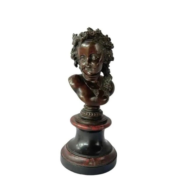 Bronze Bronze Female Allegorical Busts on Marble Plinths, Set of Four For Sale - Image 8 of 9
