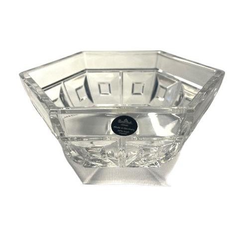 This is a beautiful, classy, hexagon shaped crystal bowl by Rosenthal Germany. Own a signed piece of crystal by this...