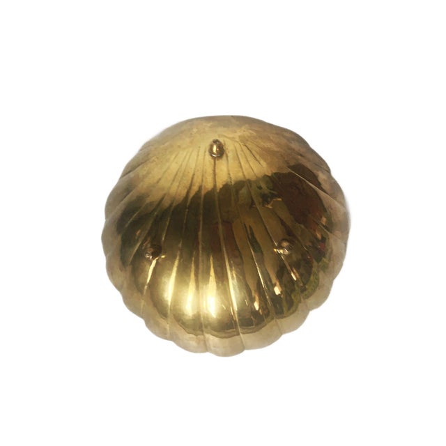 1970s 1970s Brass Shell Decorative Bowl Key or Change Catch-All Vintage Accent Piece For Sale - Image 5 of 6