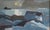 Mid-Century Modern 'Moonlit Sea' Vintage Original Abstract Coastal Landscape Oil Painting, Framed For Sale - Image 10 of 14
