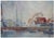 Realism Boats in the Harbor - Mid Century Industrial Seascape by Pieter Hashager For Sale - Image 3 of 4