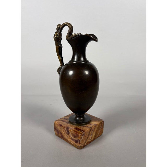Metal 19th Century Bronze oinochoe after Ancient Greece Pitcher For Sale - Image 7 of 7